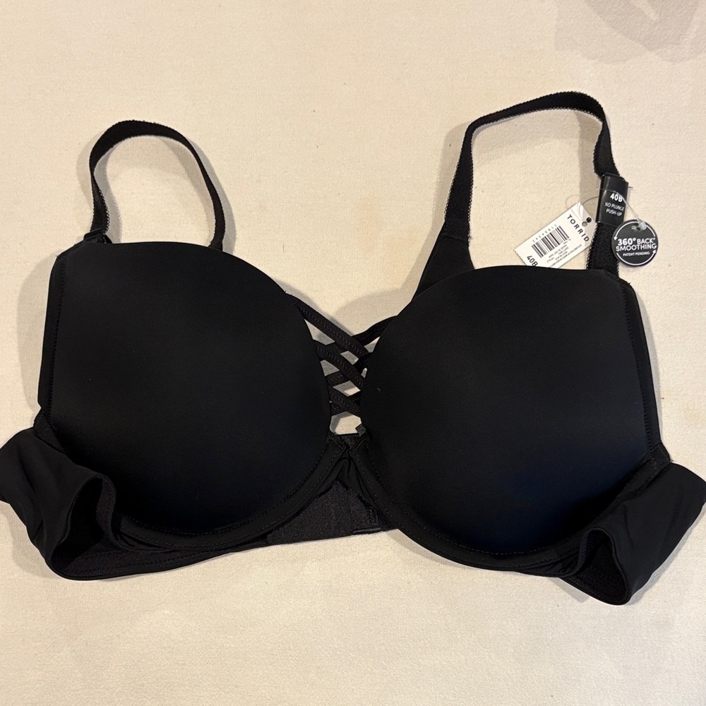 2 Torrid Black Crisscross Bra